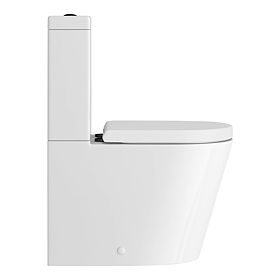 Arezzo BTW Close Coupled Toilet with Slim Soft Close Seat (Matt Black Flush + Hinges)