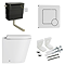 Arezzo BTW Toilet Pan with Soft Close Seat + Concealed Cistern (Chrome Hinges & Flush Plate)