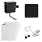 Arezzo Dual Flush Concealed WC Cistern with Matt Black Square Flush Plate