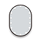 Arezzo Bulb 500 x 700mm Capsule Matt Black LED Illuminated Mirror with Motion Sensor + Anti-Fog