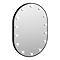 Arezzo Bulb 500 x 700mm Capsule Matt Black LED Illuminated Mirror with Motion Sensor + Anti-Fog