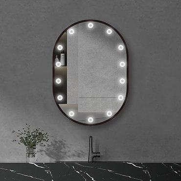Arezzo Bulb 500 x 700mm Capsule LED Illuminated Mirror with Motion Sensor + Anti-Fog