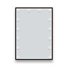 Arezzo Bulb Matt Black 500 x 700mm LED Illuminated Mirror with Motion Sensor + Anti-Fog
