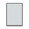 Arezzo Bulb Matt Black 500 x 700mm LED Illuminated Mirror with Motion Sensor + Anti-Fog