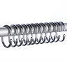 Arezzo C-Type Shower Curtain Rings (Pack of 12) Chrome Large Image