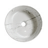 Arezzo Carrara Marble Effect Round Countertop Basin - 300mm Diameter