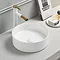 Arezzo Carrara Marble Effect Round Countertop Basin - 301mm Diameter Large Image