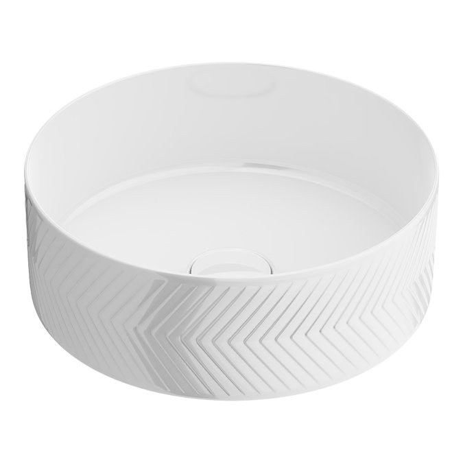 Arezzo Chevron Round Counter Top Basin - 360mm Diameter  Profile Large Image