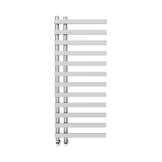 Arezzo Chrome 1200 x 500mm 12 Bars Designer Heated Towel Rail  Feature Large Image