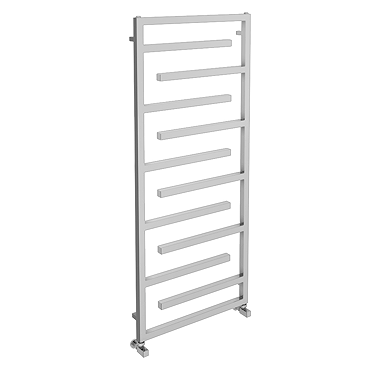 Arezzo Chrome Geometric Designer Towel Rail 1380 x 600mm Victorian Plumbing UK