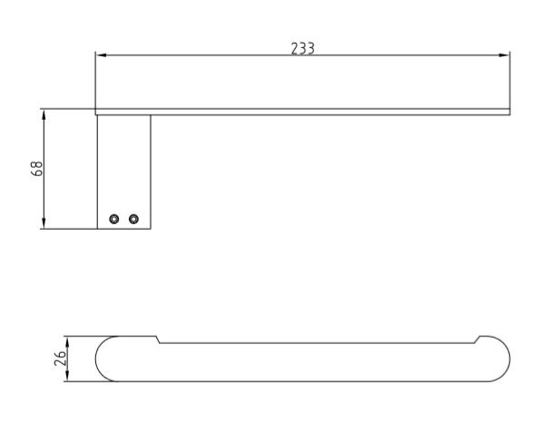 Arezzo Chrome 220mm Towel Rail