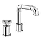 Arezzo Chrome 2TH Industrial Style Deck Mounted Basin Mixer  Feature Large Image
