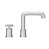 Arezzo Chrome 2TH Industrial Style Deck Mounted Basin Mixer  In Bathroom Large Image