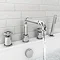 Arezzo Chrome 4TH Industrial Style Deck Mounted Bath Shower Mixer inc. Pull Out Handset Large Image