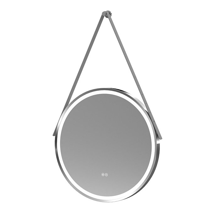 Arezzo Chrome 600mm Round LED Illuminated Anti-Fog Bathroom Mirror  Profile Large Image