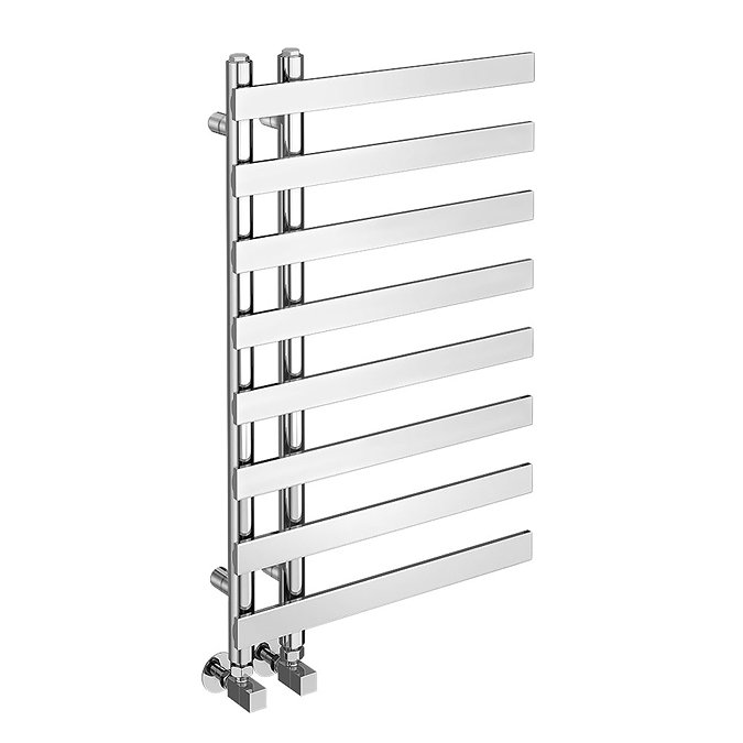 Arezzo Chrome 800 x 500mm 8 Bars Designer Heated Towel Rail Large Image