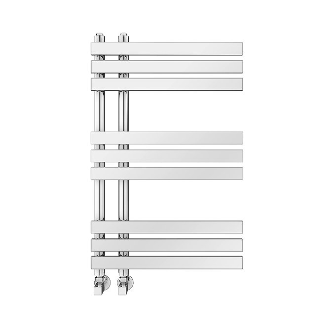 Arezzo Chrome 800 x 500mm 9 Bars Designer Heated Towel Rail  Feature Large Image