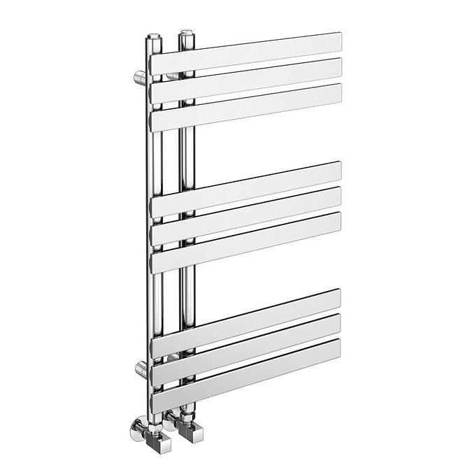 Arezzo Chrome 800 x 500mm 9 Bars Designer Heated Towel Rail Large Image