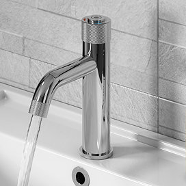 Arezzo Chrome Industrial Style 1-Touch Basin Tap Large Image