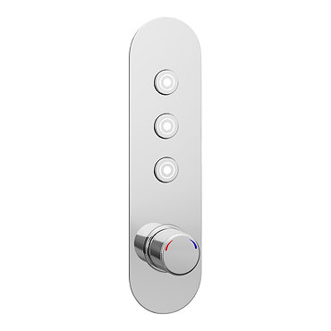 Arezzo Chrome Industrial Style Push Button Shower Valve (3 Outlets)  Feature Large Image