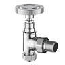 Arezzo Chrome Industrial Style Angled Radiator Valves  Profile Large Image
