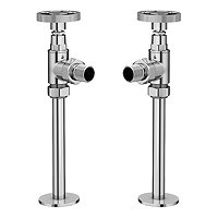 Arezzo Chrome Industrial Style Angled Radiator Valves