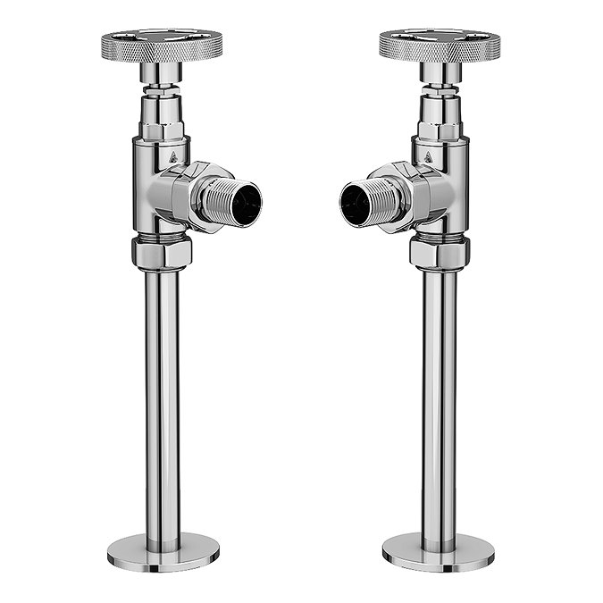 Arezzo Chrome Industrial Style Angled Radiator Valves