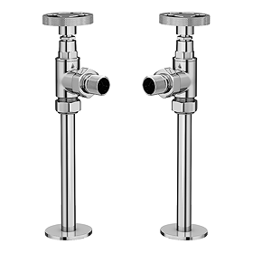 Arezzo Chrome Industrial Style Angled Radiator Valves