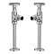 Arezzo Chrome Industrial Style Angled Radiator Valves