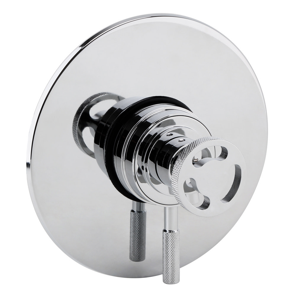 Arezzo Chrome Industrial Style Concealed Dual Shower Valve