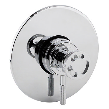 Arezzo Chrome Industrial Style Concealed Dual Exposed Shower Valve  Profile Large Image