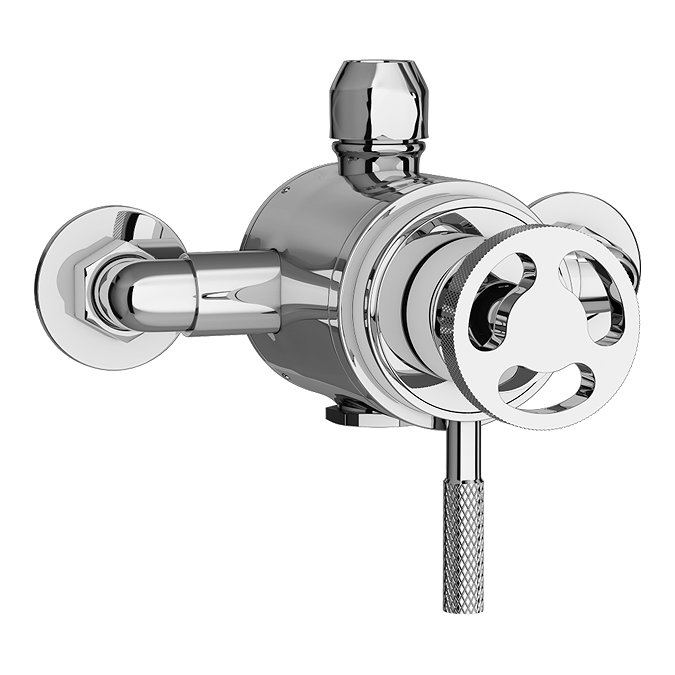 Arezzo Chrome Industrial Style Exposed Dual Shower Valve