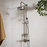 Arezzo Chrome Industrial Style Exposed Dual Shower Valve