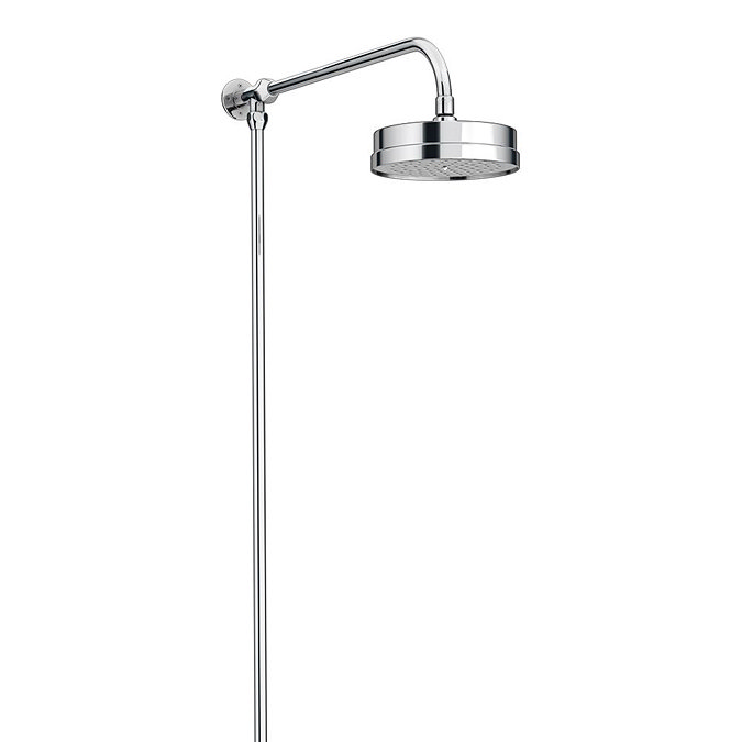 Arezzo Chrome Industrial Style Exposed Dual Shower Valve with Riser Kit Chrome