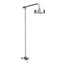 Arezzo Chrome Industrial Style Exposed Dual Shower Valve with Riser Kit Chrome