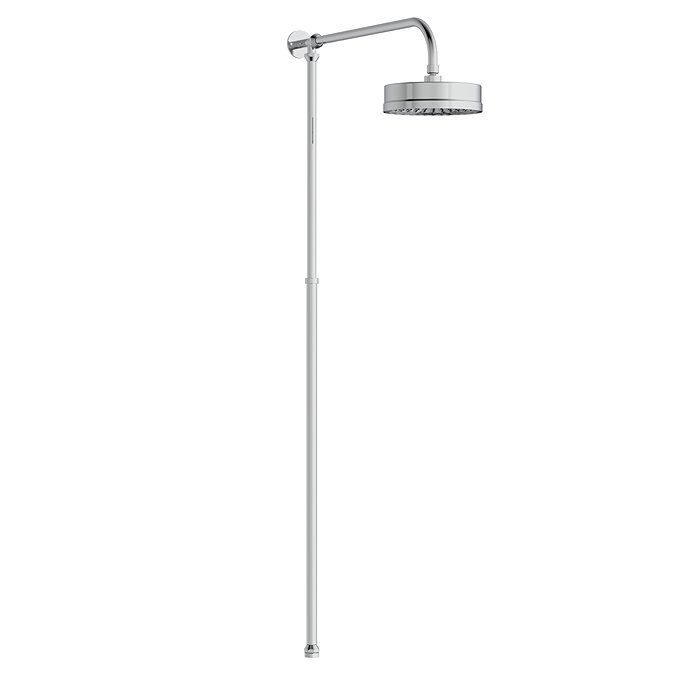 Arezzo Chrome Industrial Style Exposed Dual Shower Valve with Riser Kit Chrome