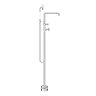 Arezzo Chrome Industrial Style Freestanding Bath Shower Mixer Tap In Bathroom Large Image