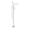 Arezzo Chrome Industrial Style Freestanding Bath Shower Mixer Tap  In Bathroom Large Image