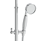Arezzo Chrome Industrial Style Rigid Riser Kit with Diverter + Dual Exposed Shower Valve
