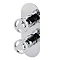 Arezzo Chrome Industrial Style Shower System with Concealed Valve, Handset + Ceiling Mounted Head P