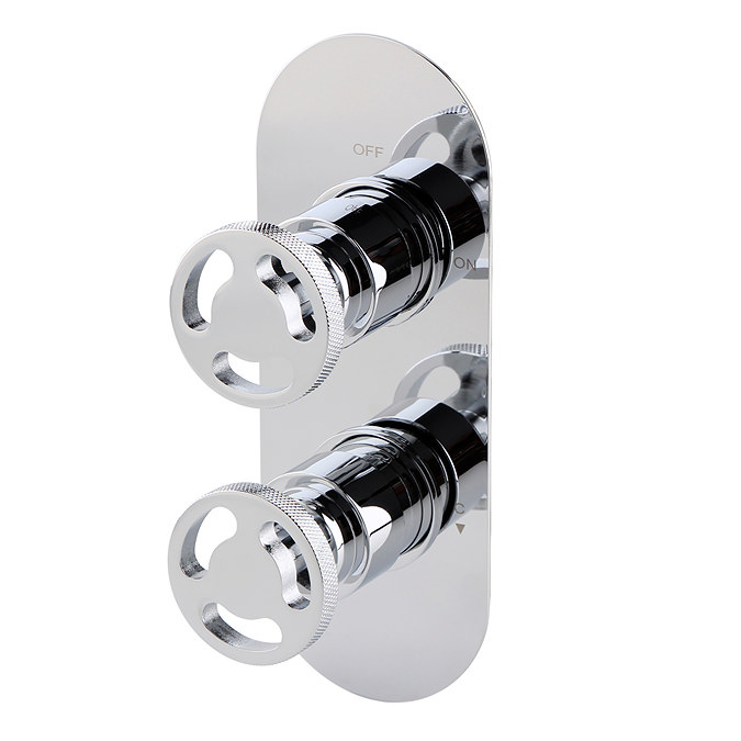 Arezzo Chrome Industrial Style Shower System with Concealed Valve + Head  Profile Large Image