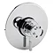 Arezzo Chrome Industrial Style Shower System with Dual Concealed Valve + Ceiling Mounted Head Profi