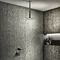 Arezzo Chrome Industrial Style Shower System with Dual Concealed Valve + Ceiling Mounted Head Large 