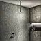 Arezzo Chrome Industrial Style Shower System with Dual Concealed Valve + Ceiling Mounted Head Large