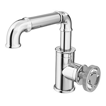 Arezzo Chrome Industrial Style Side Tap Head Basin Mixer  Profile Large Image