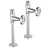 Arezzo Industrial Style Straight Radiator Valves - Chrome