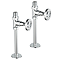 Arezzo Industrial Style Straight Radiator Valves - Chrome