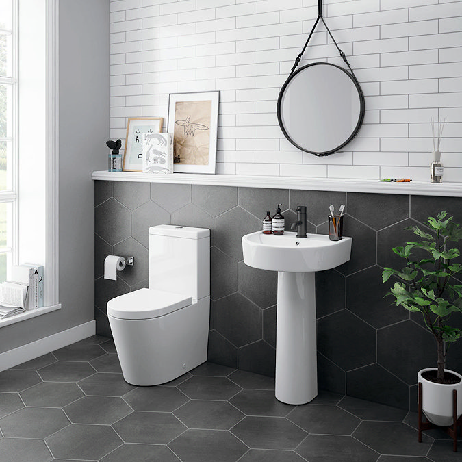 Arezzo Chrome Modern Free Standing Bathroom Suite