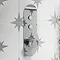 Arezzo Chrome Push-Button Shower with Handset + Rainfall Shower Head Profile Large Image