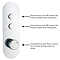 Arezzo Chrome Push-Button Shower with Handset + Rainfall Shower Head Feature Large Image